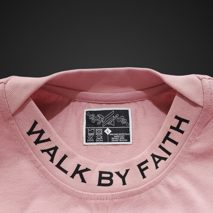 Salmon/Walk By Faith Premium T-Shirt