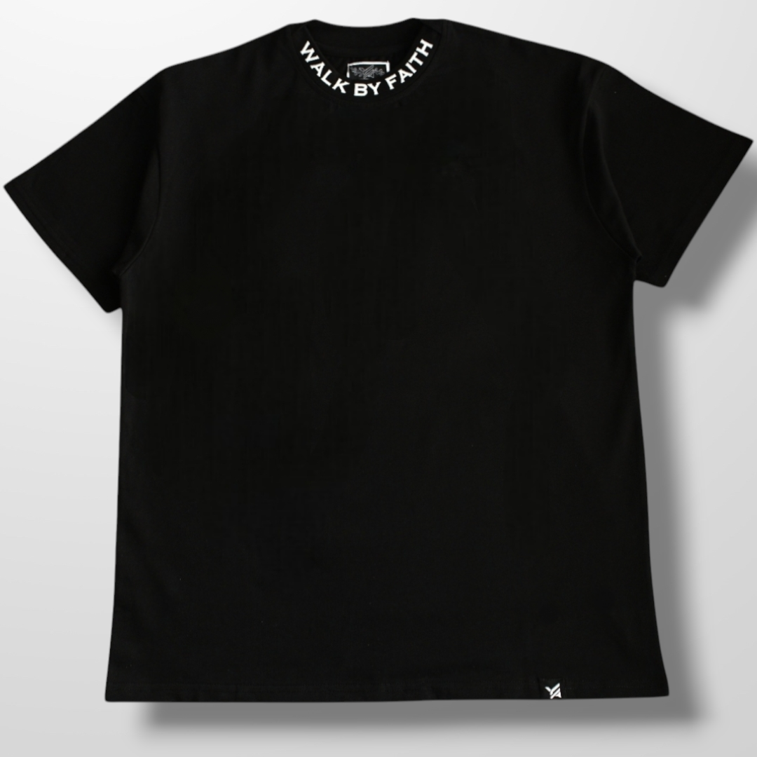 Black/Walk By Faith Premium T-Shirt